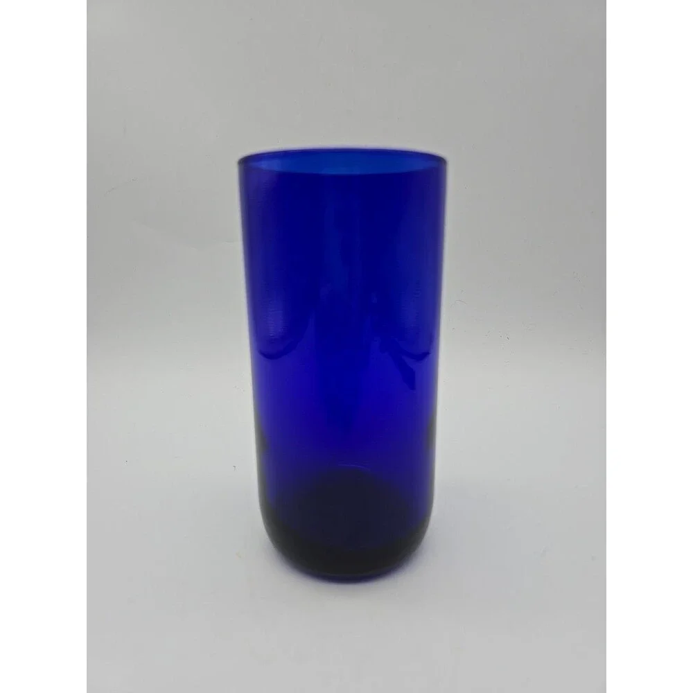 Vintage Libbey Cobalt Blue Metropolitan Round Bottom Tumbler Glass